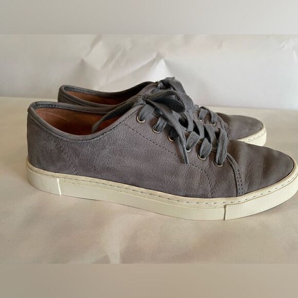 Frye Gray Suede Sneakers Size 7M - Picture 1 of 8